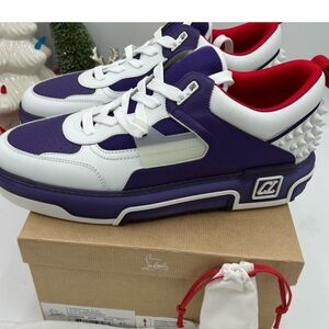 Christian Louboutin Men's Astroloubi leather trim sneaker . Size 45